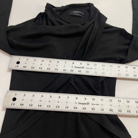 ALLSAINTS Black Merino Wool Top Sweater Size XS - Picture 5 of 7
